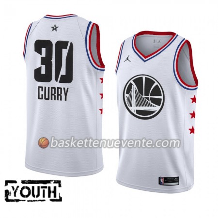 Maillot Basket Golden State Warriors Stephen Curry 30 2019 All-Star Jordan Brand Blanc Swingman - Enfant